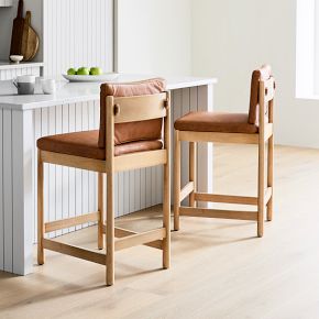 Halsey Leather Bar & Counter Stool | West Elm
