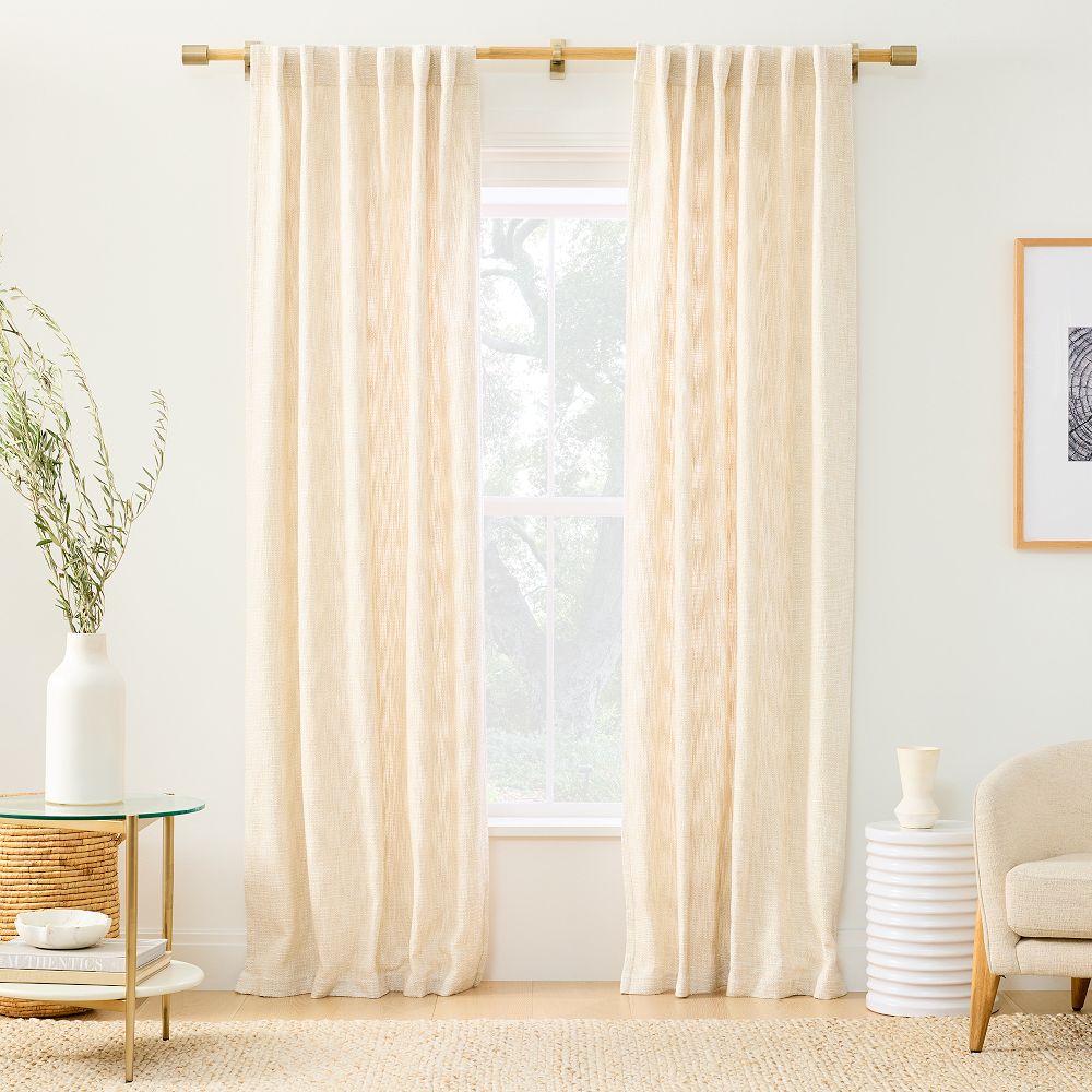 Mid-Century Basketweave Curtain by West Elm