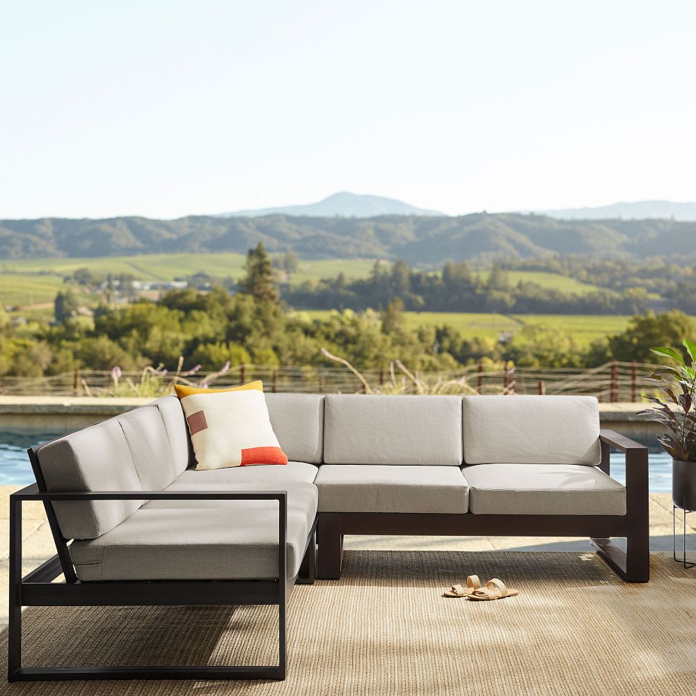 Portside Aluminum Outdoor 3-Piece L-Shaped Sectional (94") by West Elm
