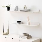 Floating Lines Single Shelves - White
