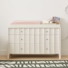 Scalloped 6-Drawer Wide Dresser with Removable Topper (56")