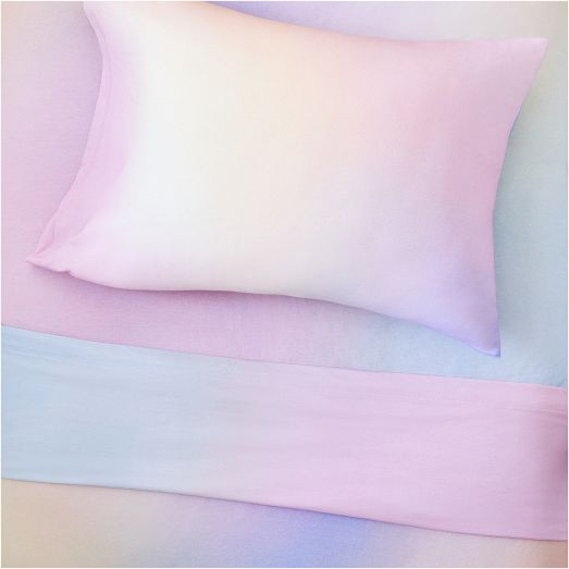Rainbow Watercolor Jersey Cotton Sheet Set by West Elm