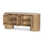 Caiphas Travertine Media Console (66")