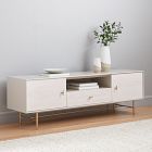 Modernist Wood &amp; Lacquer Media Console (68"&ndash;80")