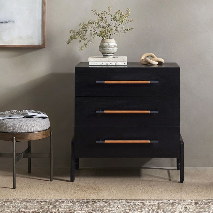 3 drawer dresser black Atten 4-Drawer Tall Dresser