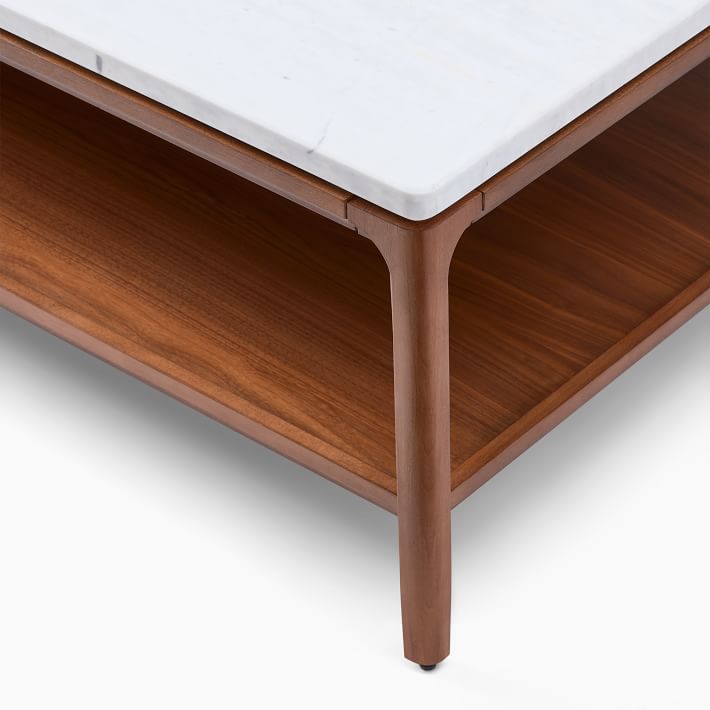 Parker Walnut & Marble Coffee Table | West Elm