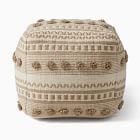 Pom Pom Stripe Pouf
