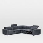 Enzo Leather 5-Piece L-Shaped Reclining Sectional (114")