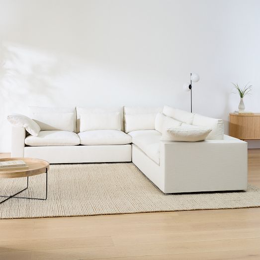 Harmony Modular 3-Piece L-Shaped Sectional (118"-128") by West Elm
