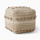 Pom Pom Stripe Pouf