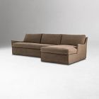Delara Slipcover Chaise Sectional (128")