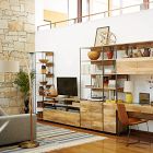 Industrial Modular Large Media Set w/ Bookshelves (101")