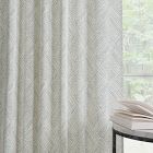 Cotton Canvas Fragmented Lines Curtains (Set of 2) - Blue Teal