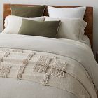 European Flax Linen Pom Pom Duvet Cover &amp; Shams