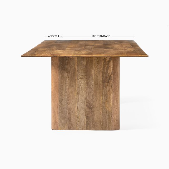 Extra Deep Anton Solid Wood Dining Table (86