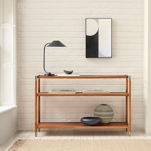 Arnet Solid Wood and Glass Console (48") by West Elm
