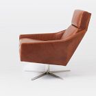 Austin Leather Swivel Armchair