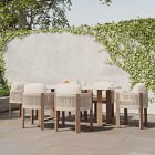Portside Concrete Outdoor Dining Table (72") &amp; Porto Dining Chairs Set