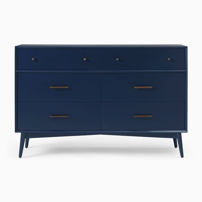 Mid-Century (56") 6-Drawer Dresser, Celadon, West Elm