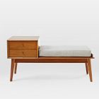 Mid-Century Storage Bench - Acorn