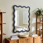 Wavy Wood Wall Mirror