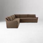 Delara Slipcover L-Shaped Sectional (124")