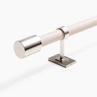 Mid-Century Curtain Rod - Whitewashed/Brushed Nickel