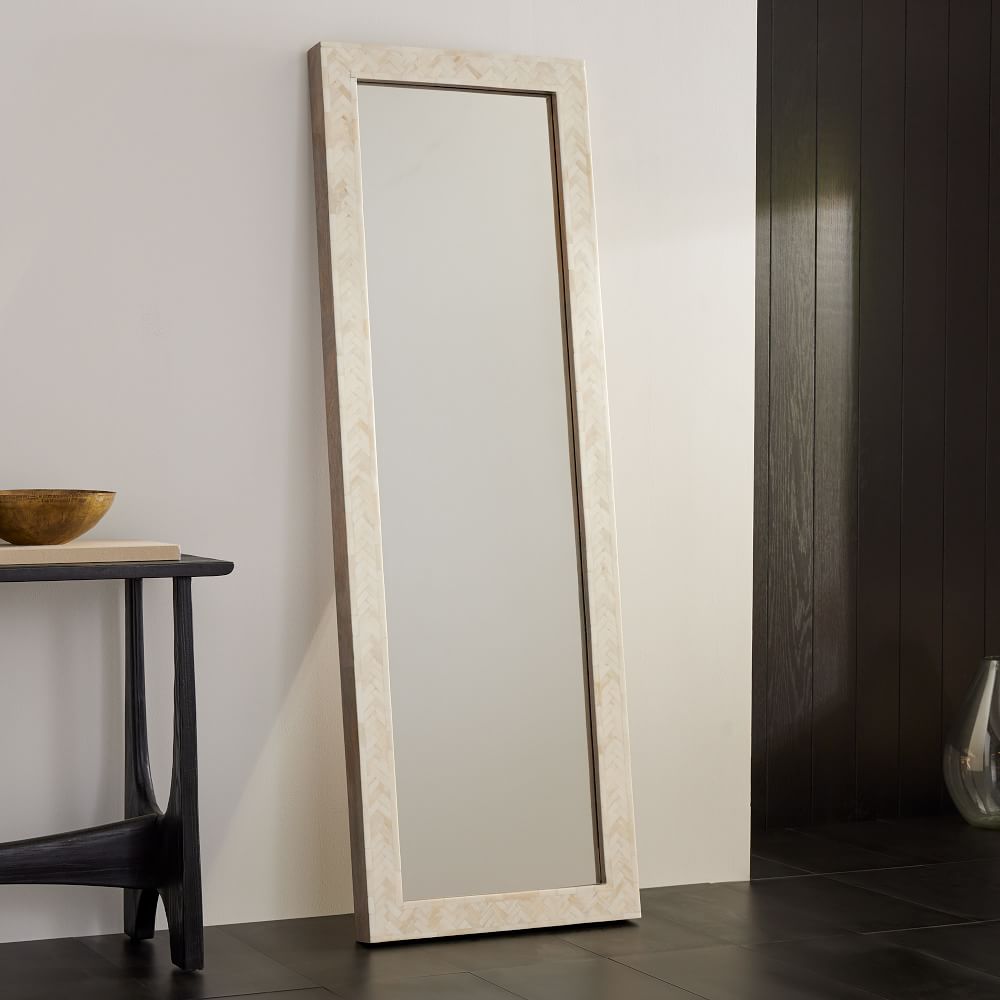 Parsons Bone Inlay Floor Mirror by West Elm