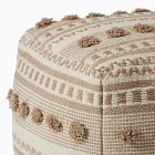 Pom Pom Stripe Pouf