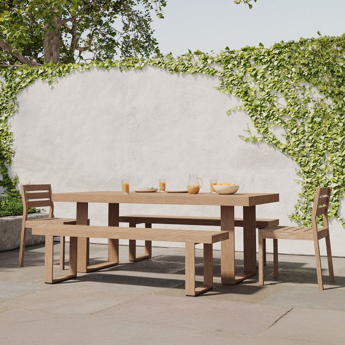 Portside Wood Outdoor Dining Set 76.5