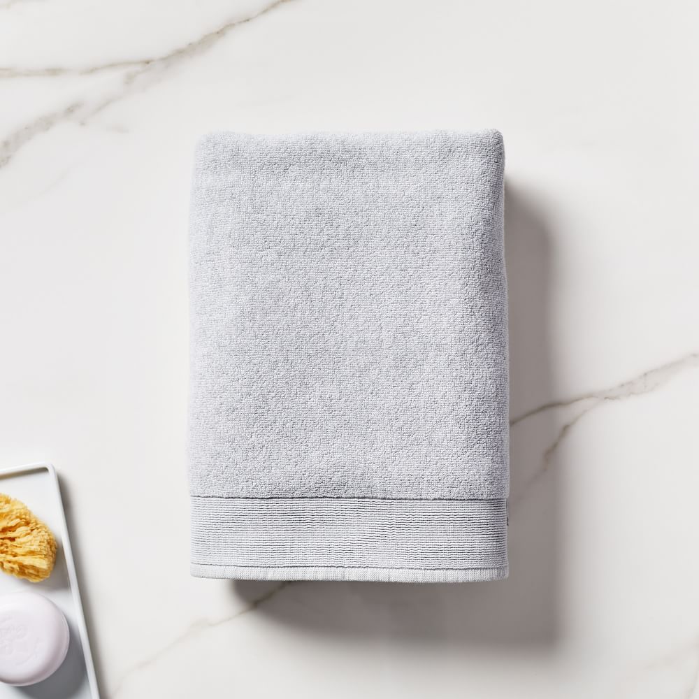 Plush Fibrosoft™ Towel Sets - Frost Gray Mélange, Set of 4 - (4 Bath Towels)
