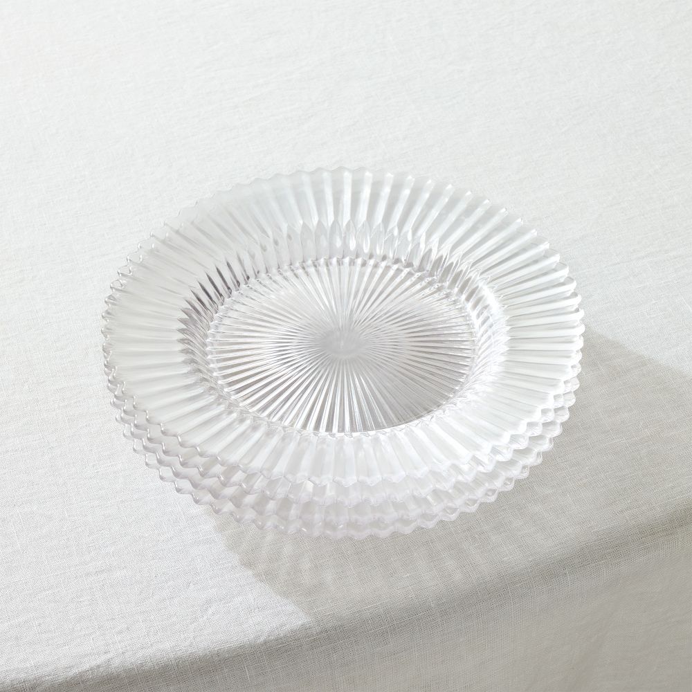 Archie Glass Salad Plates (Set of 4) - Clear, Set of 8