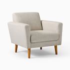 Open Box: Oliver Chair, Poly, Twill, Dove, Light Walnut