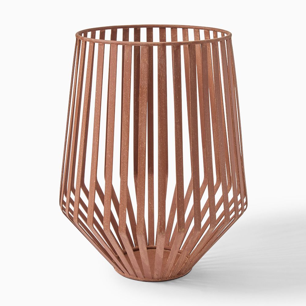 Ira Wire Lanterns - Terracotta, 13.25 Inches