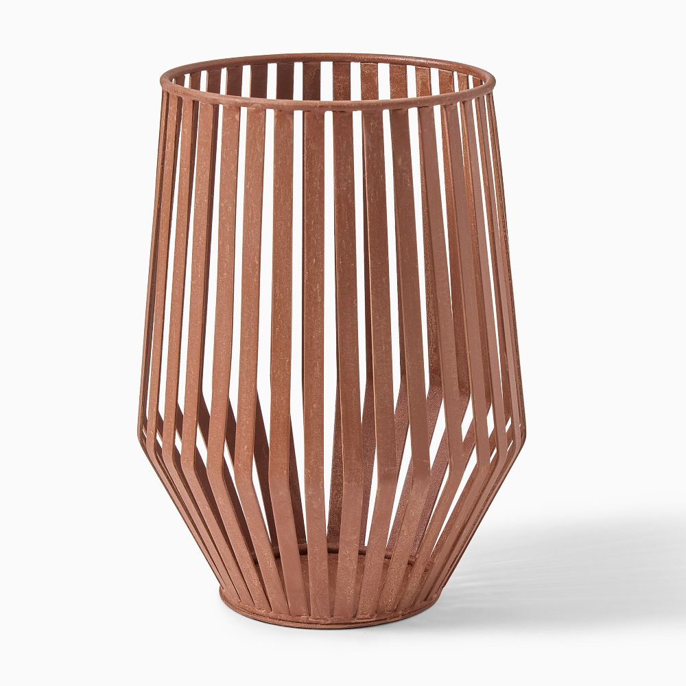 Ira Wire Lanterns - Terracotta, 10.5 Inches