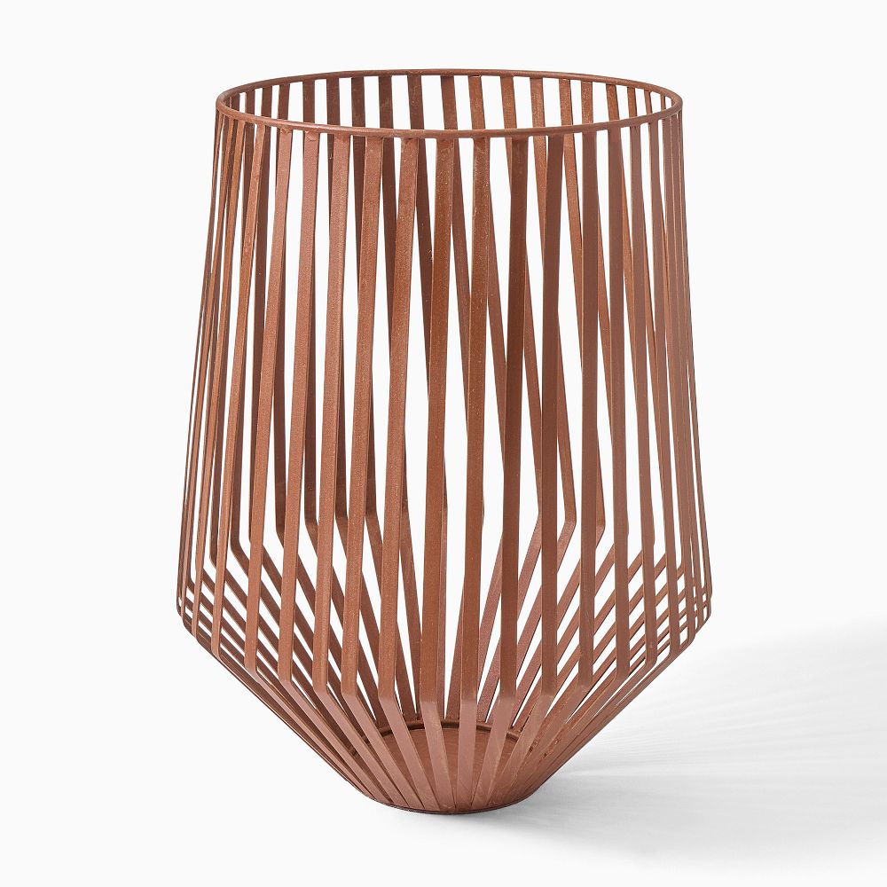 Ira Wire Lanterns - Terracotta, 17.5 Inches