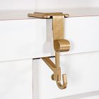 Mantel Garland &amp; Christmas Stocking Holder (Set of 3) - Gold