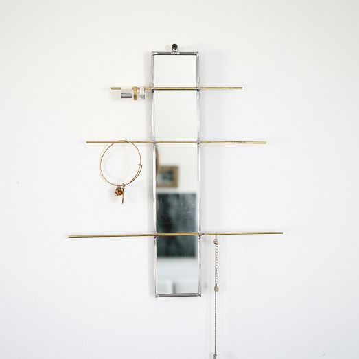 SZKLO Glass Mirror Jewelry Organizer by West Elm