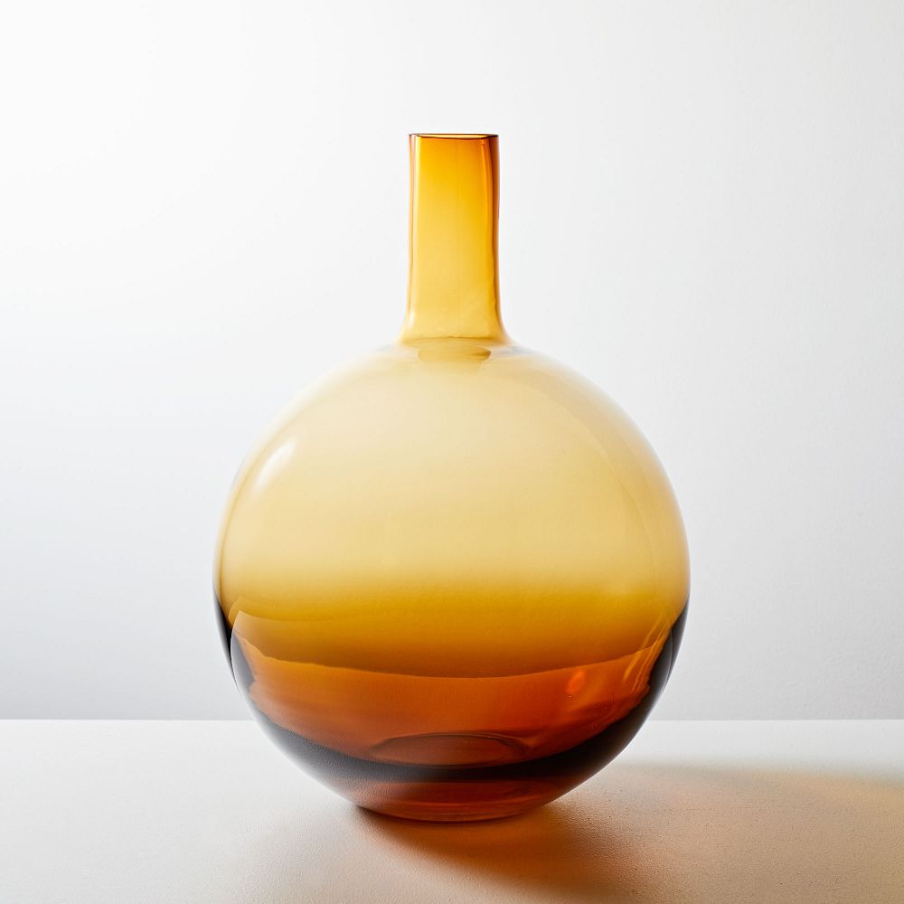 Foundations Glass Vases - Oak, 14.5 Inches