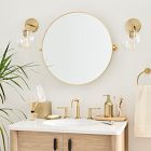 Metal Frame Pivot Round Wall Mirror - 24"