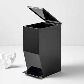 Yamazaki Step Trash Can, Compact Plastic Bin | West Elm