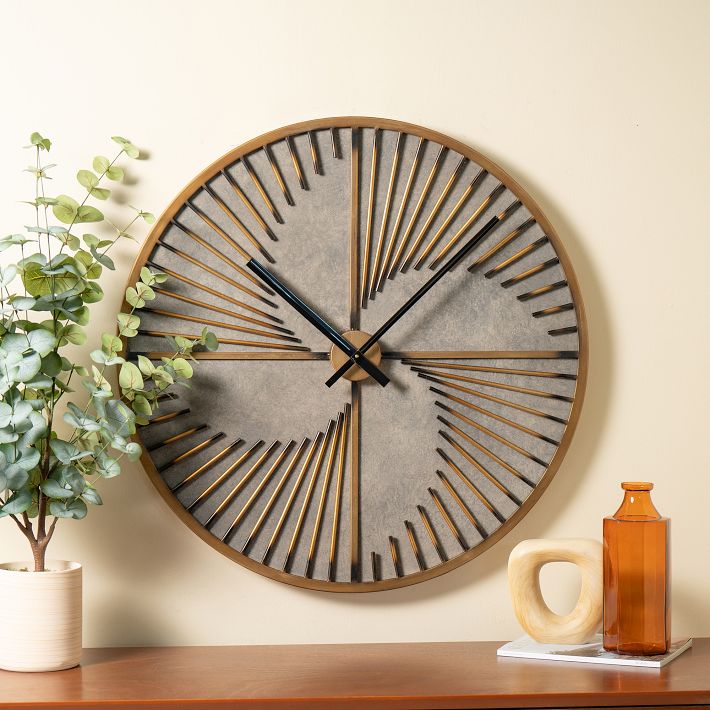 【海外限定品/West elm】 ハンドメイド掛け時計 Robertson Wall Clock, 36