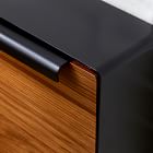 Modern Steel &amp; Teak Mailbox