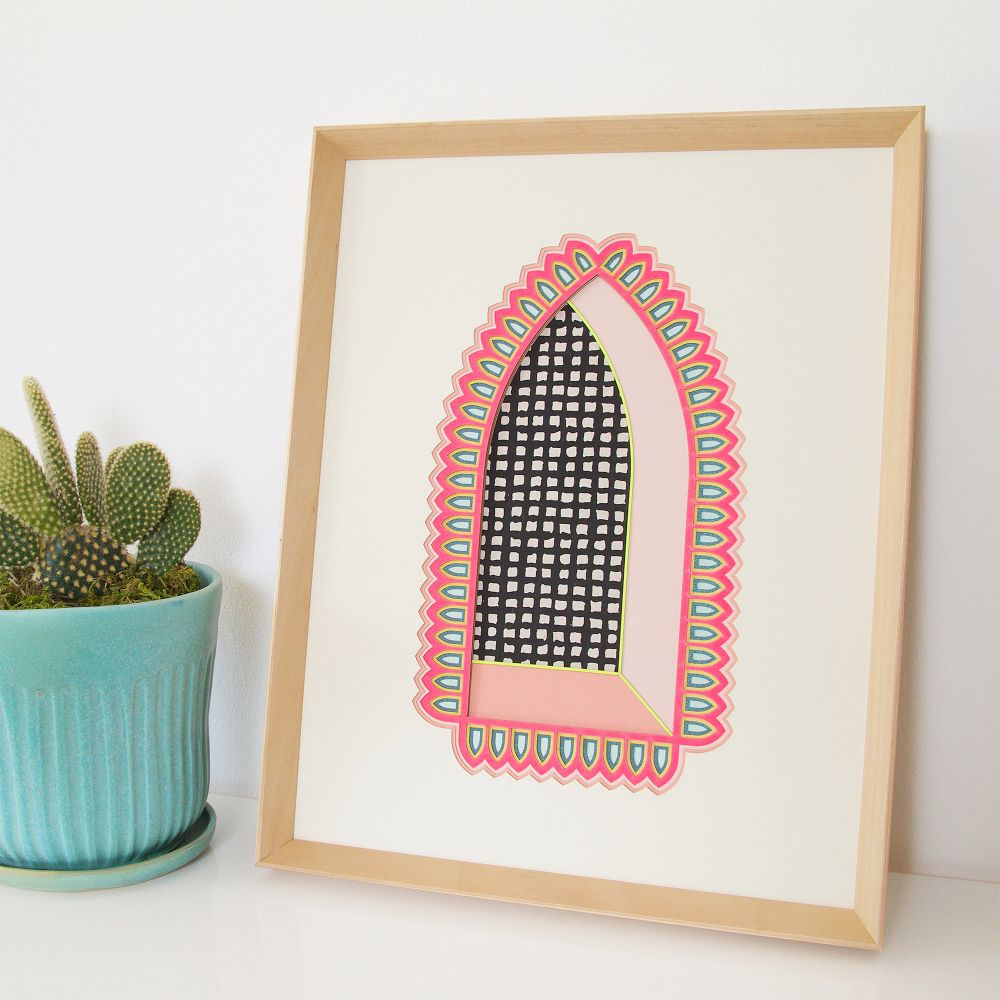 Molly M Framed Wall Art - Lancet Neon by West Elm