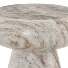 Alvarez Round Marble Outdoor Side Table (17")