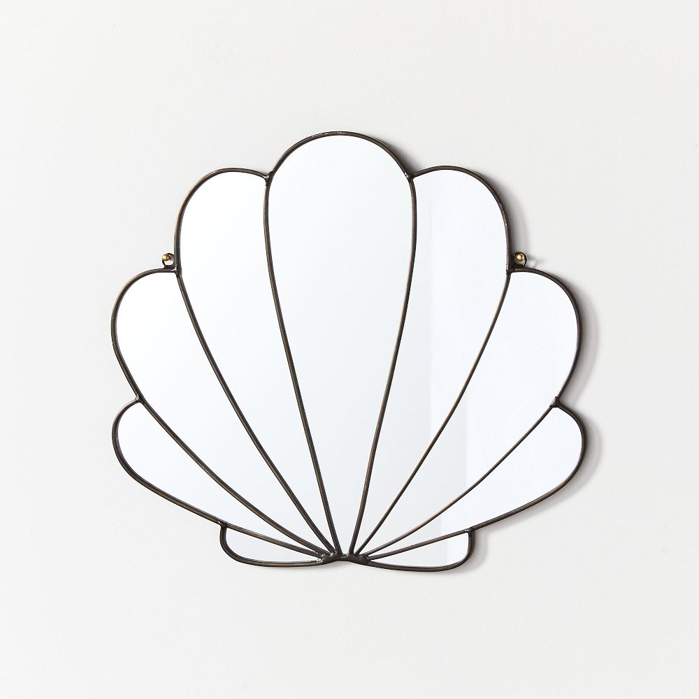 SZKLO Glass Seashell Wall Mirror by West Elm