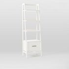 Open Box: Mid-Century Bookshelf, Narrow Tower (22") - White