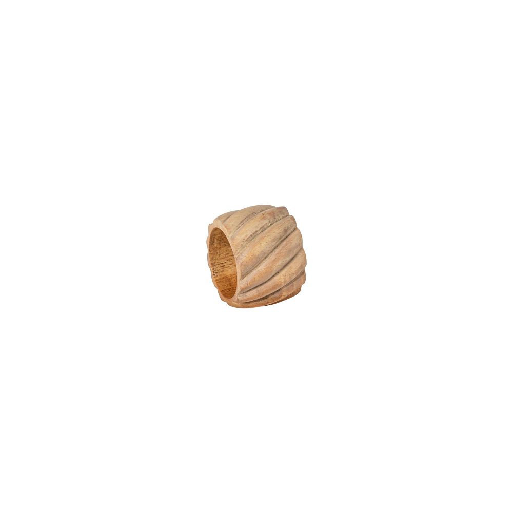 Costa Nova Spiral Wood Napkin Rings (Set of 4) - Natural, Set of 4