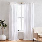 Open Box: Cotton Canvas Curtain with Cotton Lining, White, 48"x96", Set of 2