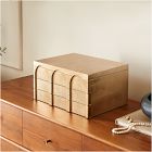 Open Box: Modern Shaped Jewelry Box, Grand (7.5"H) - Champagne